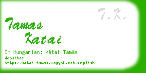 tamas katai business card