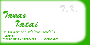 tamas katai business card